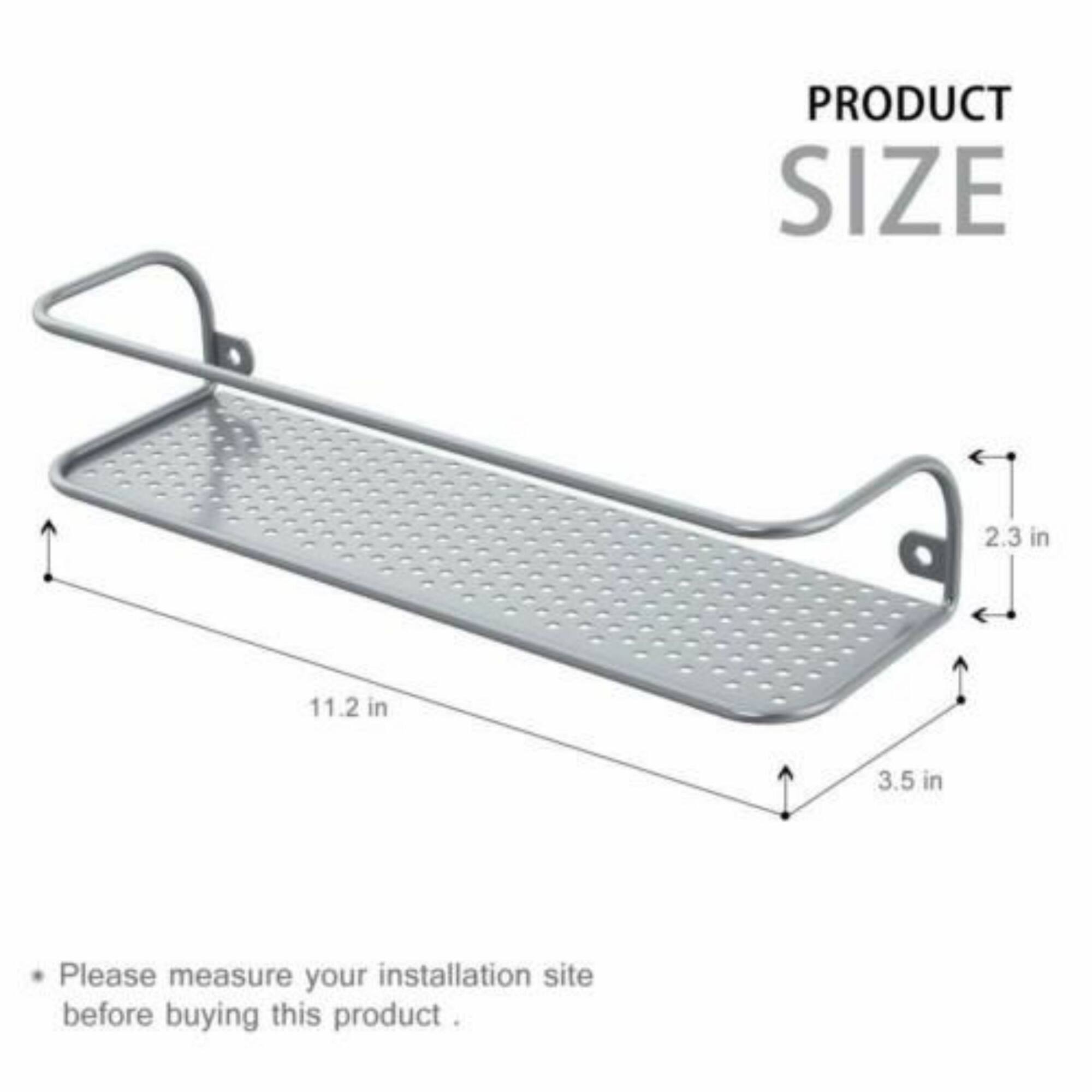 NEX™ Silver Wall-Mount Metal Spice Racks for Kitchen Storage, 4ct.